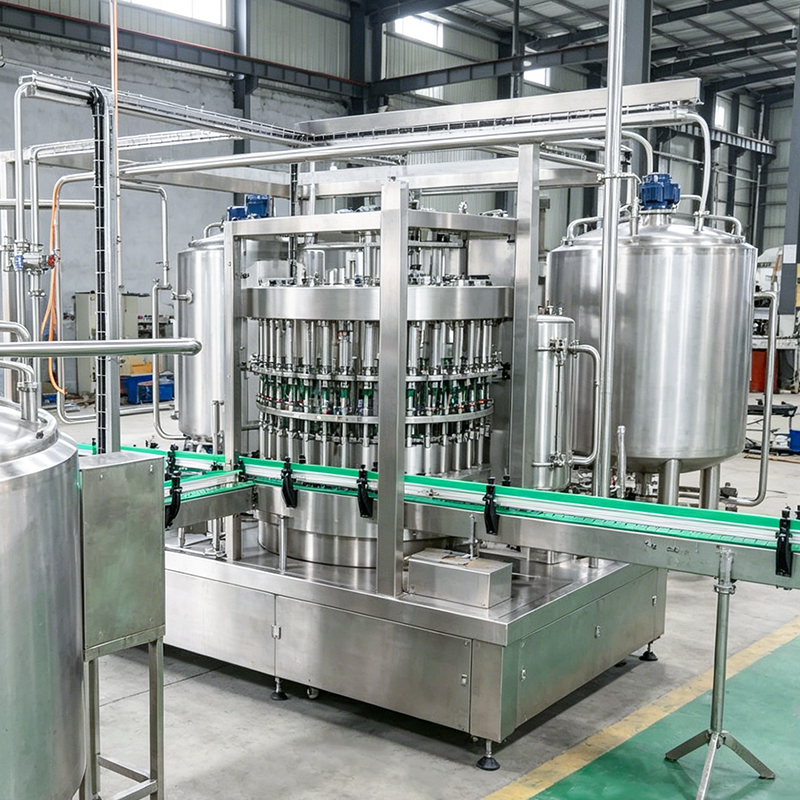 Автоматизированная линия смешивания и газирования безалкогольных напитков